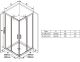 Душевой уголок Ravak Blix Slim BLSRV2-90 90x90 X1LM70C00Z1 профиль Хром стекло Transparent