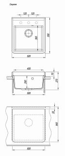Кухонная мойка Florentina Сицилия серый шёлк