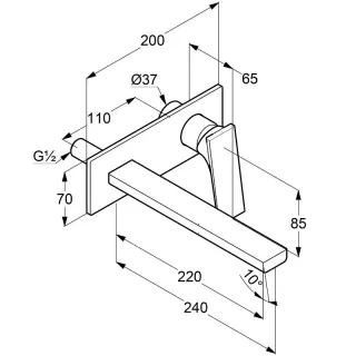 Смеситель для раковины Kludi Decus 54245N575 брашированный никель