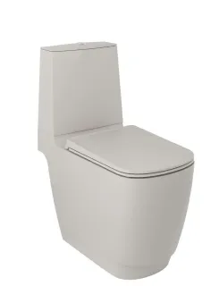 Унитаз-компакт Kludi Resa S 27WCB01O2 безободковый серо-бежевый матовый