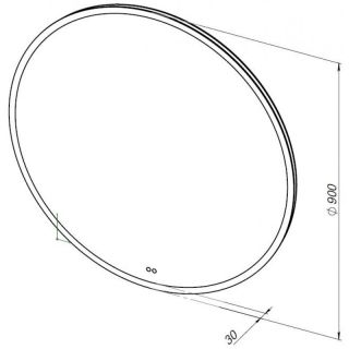 Зеркало RGB LED Aquanet Арт 334547 90 см