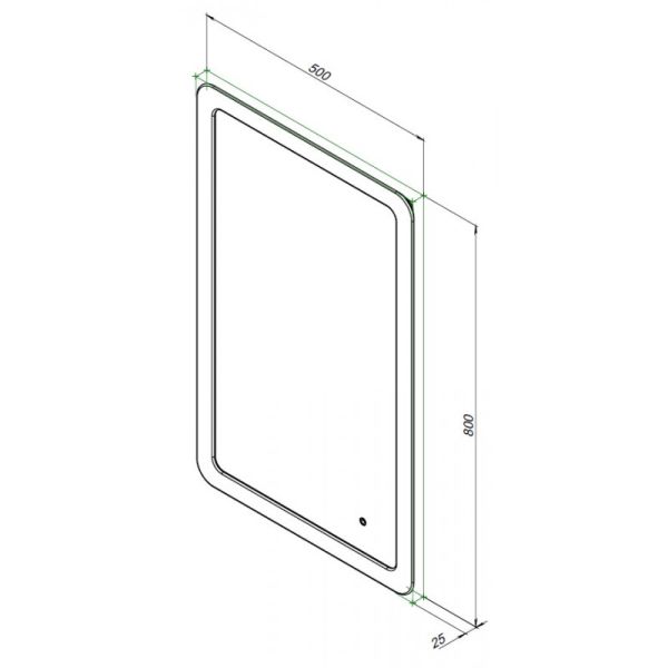 Зеркало с подсветкой Aquanet Ирис 326446 50 см