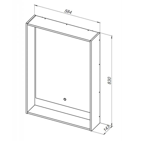 Зеркало с подсветкой Aquanet Милан 336398 60 см дуб рустикальный
