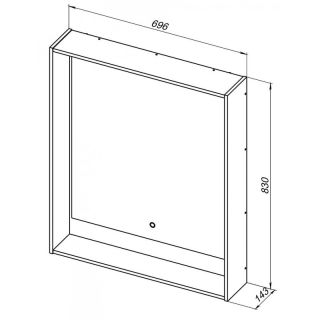 Зеркало с подсветкой Aquanet Милан 336399 70 см дуб рустикальный