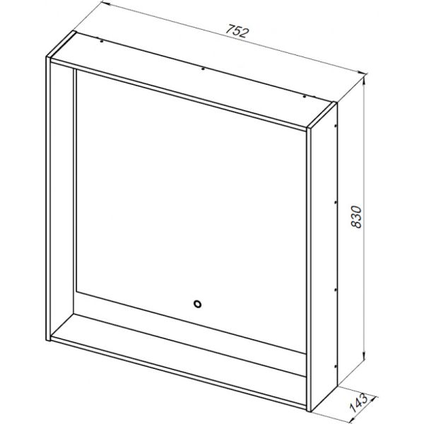 Зеркало с подсветкой Aquanet Милан 336400 80 см дуб рустикальный