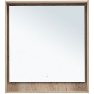 Зеркало с подсветкой Aquanet Милан 336405 80 см дуб светлый