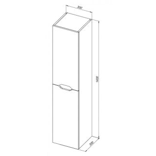 Пенал Aquanet Практика 330462 30 см маренго