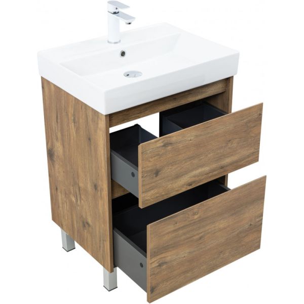 Тумба под раковину Aquanet Nova Lite 2.0 346343 60 см дуб рустикальный