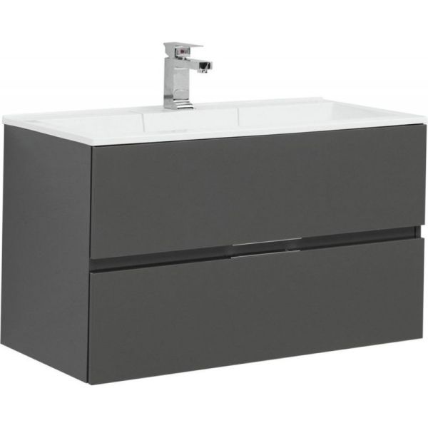Тумба под раковину Aquanet Алвита 240111 90 см серый антрацит