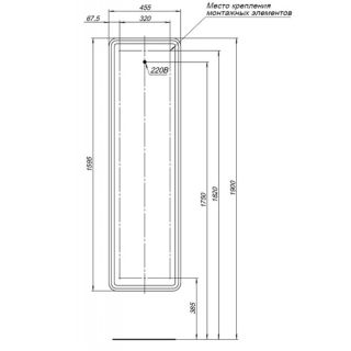 Пенал Aquanet Оптима 335438 с подсветкой