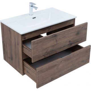 Тумба под раковину Aquanet Алвита New 334186 80 см дуб веллингтон табак