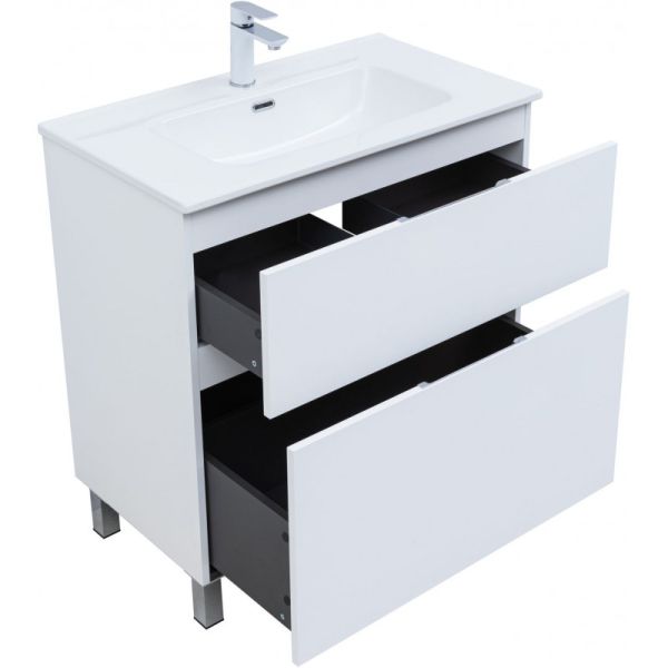 Тумба под раковину Aquanet Алвита New 344134 80 см белый матовый
