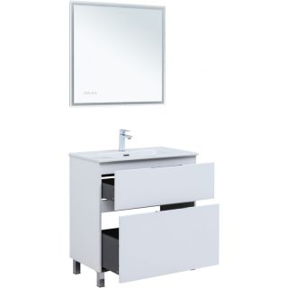 Тумба под раковину Aquanet Алвита New 344134 80 см белый матовый