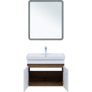 Тумба под раковину Aquanet Оптима 344792 70 см дуб рустикальный/белый сатин