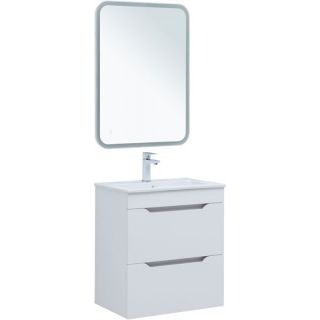 Тумба под раковину Aquanet Практика 347963 60 см белый глянец