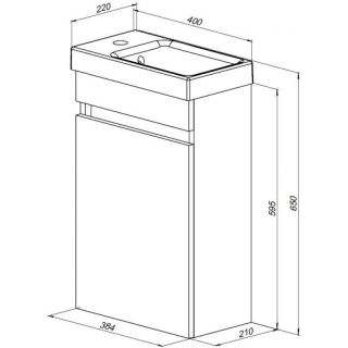 Тумба под раковину Aquanet Вега 329129 40 см белый