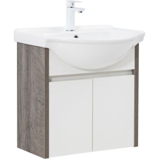 Тумба под раковину Aquanet Сидней 345122 60 см дуб рошелье/белый