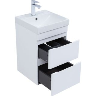 Тумба под раковину Aquanet Слим 346045 40 см белый сатин