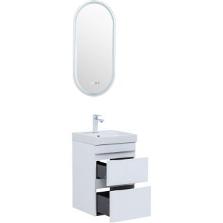 Тумба под раковину Aquanet Слим 346045 40 см белый сатин