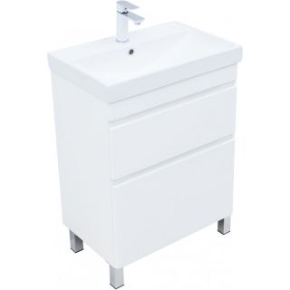 Тумба под раковину Aquanet Слим 346042 60 см белый сатин