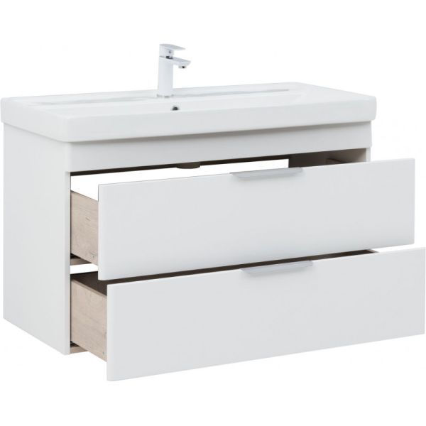 Тумба под раковину Aquanet Ирис New 339280 100 см белый глянец