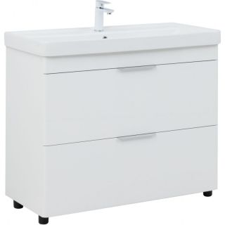 Тумба под раковину Aquanet Ирис New 339257 100 см белый глянец