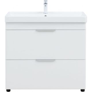 Тумба под раковину Aquanet Ирис New 336309 90 см белый глянец