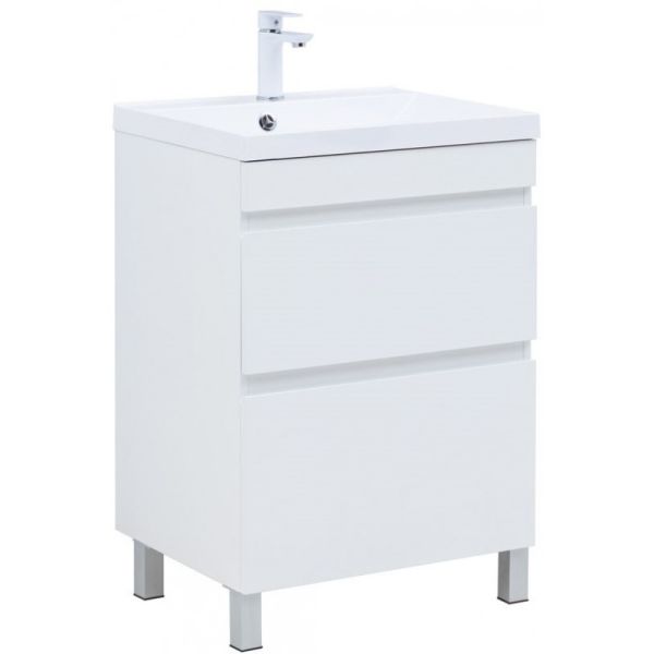 Тумба под раковину Aquanet Нота New 344141 60 см белый глянец