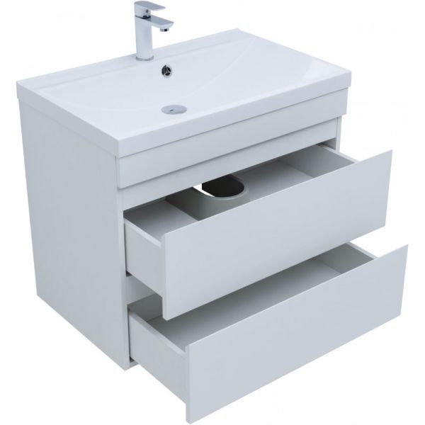 Тумба под раковину Aquanet Нота New 335418 75 см белый глянец