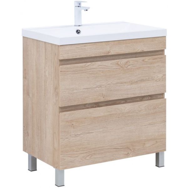 Тумба под раковину Aquanet Нота New 344143 75 см дуб светлый