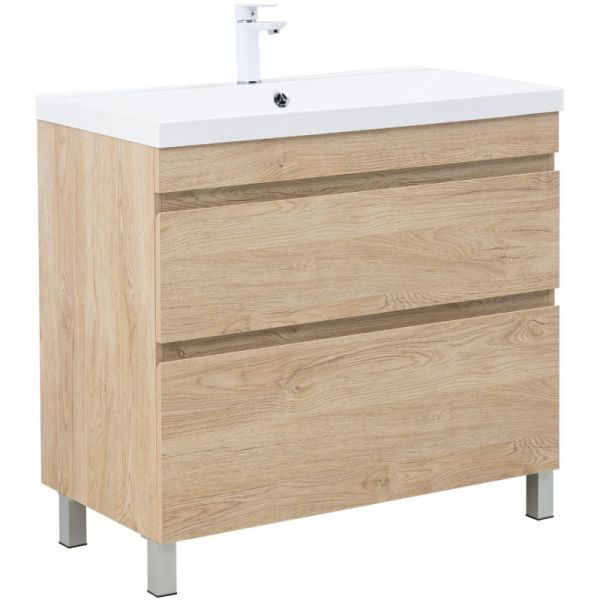 Тумба под раковину Aquanet Нота New 344146 90 см дуб светлый