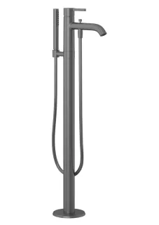Напольный смеситель для ванны Kludi Bozz 38590N215 оружейная сталь
