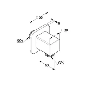 Шланговое подключение Kludi A-QA 65548N1-00 брашированная бронза
