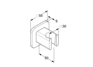 Держатель душевой лейки Kludi A-QA 6555805-00 хром