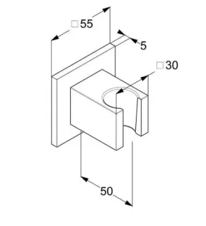 Держатель душевой лейки Kludi A-QA 65559N5-00 брашированный никель