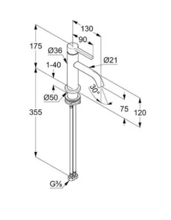 Смеситель для раковины Kludi Nova Fonte Pura 20028N515 брашированный никель