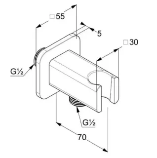 Шланговое подключение Kludi A-QA 6556853-00 с держателем лейки белый матовый