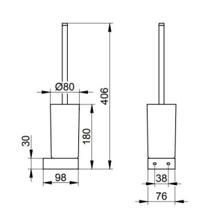 Ершик для унитаза Keuco Edition 30064019000 хром