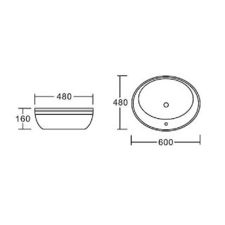 Раковина CeramaLux 2150G белая хром 75 см