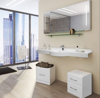 Раковина подвесная Акватон Отель 150см белый  1A70133NOT010