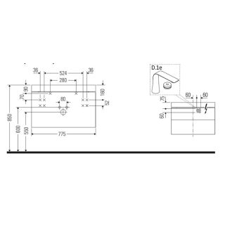 Тумба под раковину Duravit Happy D 2 Plus 77.5 HP4637O8080 подвесная графит