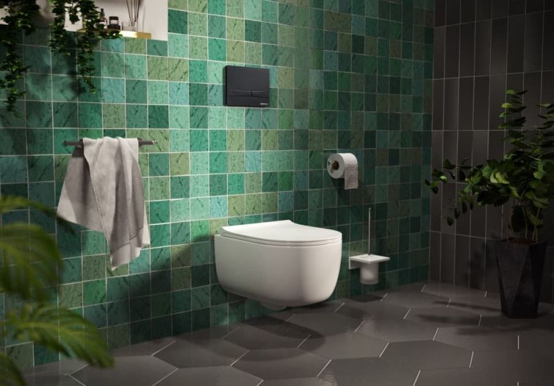 Инсталляция для унитаза Berges Novum F5 с кнопкой soft touch чёрный 040255