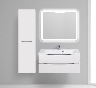 Шкаф-колонна BelBagno подвесной левосторонний 40x150см Bianco Lucido FLY-MARINO-1500-2A-SC-BL-P-L