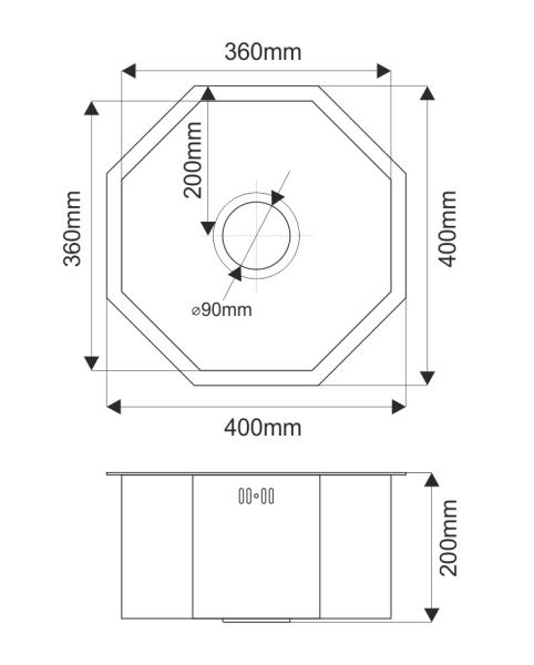 Мойка D400B Octavia Melana ProfLine 1,2/200 графит