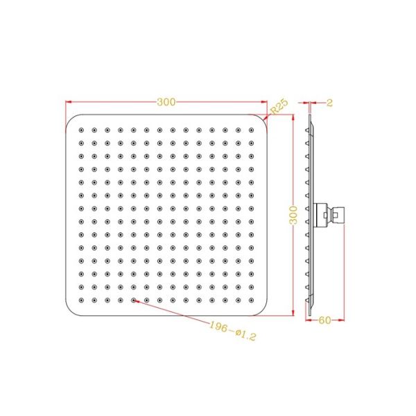 Верхний душ Rav Slezak KS0004CMAT черный