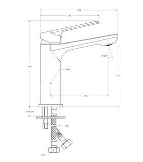 Смеситель для раковины Cezares COMFORT-LS-01-W0 хром