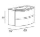 Тумба под раковину Cezares 69x55 Rovere sbiancato Vague 54847