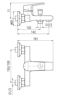 Смеситель для ванны Rav Slezak Colorado CO154.5BZ белый