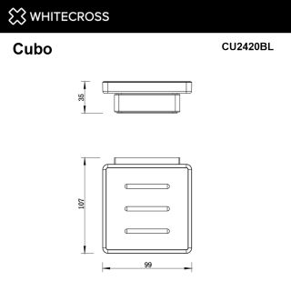 Мыльница подвесная WHITECROSS Cubo CU2420GLB брашированное золото