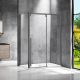 Душевой уголок Vincea Lugano VSR-1L1012CLGM-1, 1200*1000, вороненая сталь, стекло прозрачное